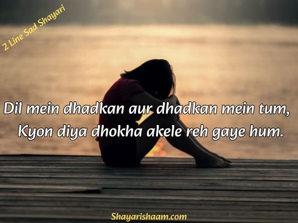 best 2 line sad Shayari In English